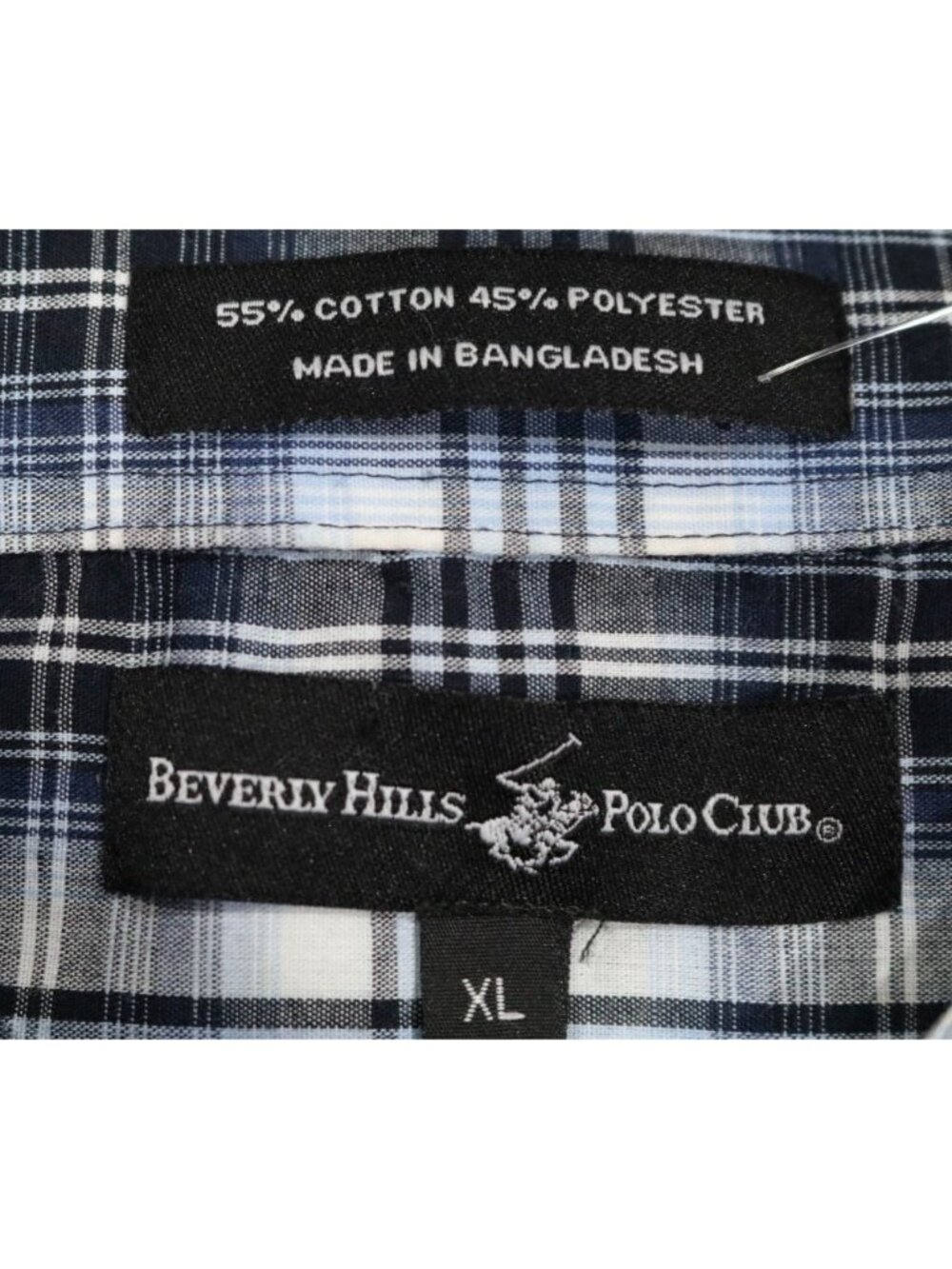 Western Utility Shirt Men XL Navy Plaid Button Up Indie Grunge Skater VTG 90 Y2K - Picture 8 of 10
